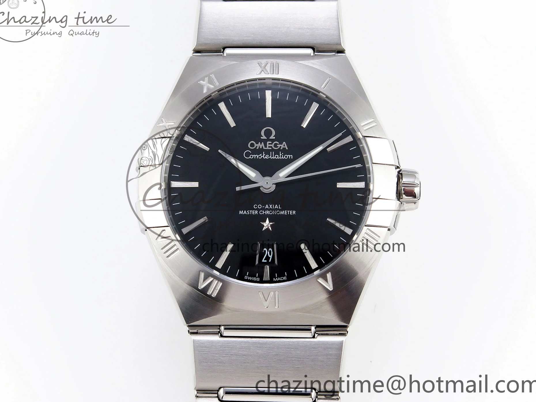 0122 Snug Constellation 39mm SS ASWF 1:1 Best Edition Black Dial on SS Bracelet A 7771
